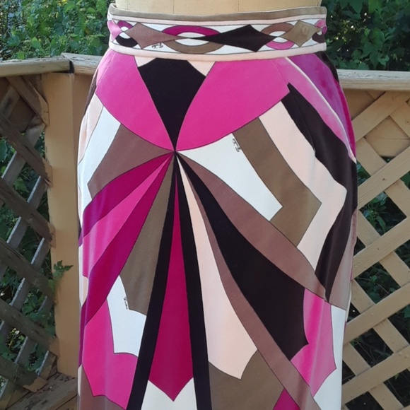 ๐ RARE Vintage Emilio Pucci Handkerchief Skirt Sz 8 - Picture 2 of 8